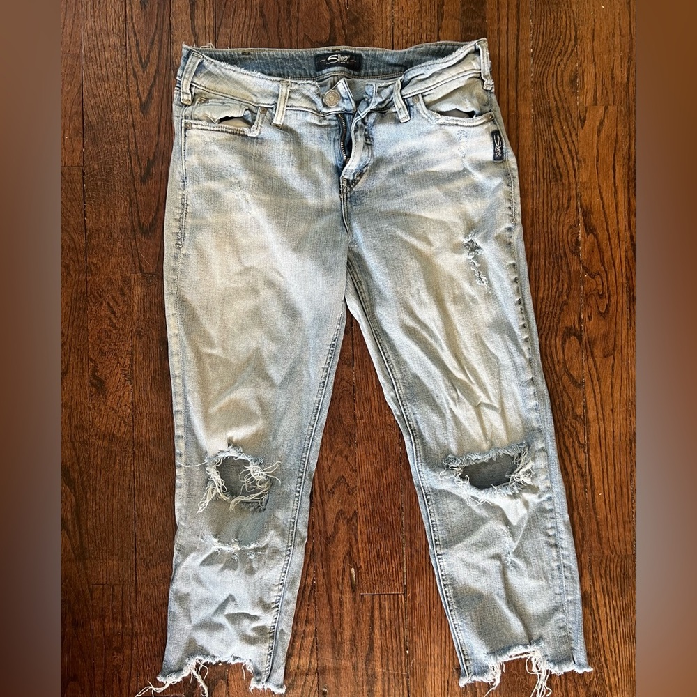 Silver Aiko Crop Jeans size 31
